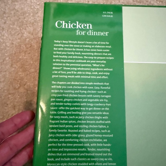 Williams Sonoma Green 'Chicken for Dinner' Cookbook - Picture 2 of 3